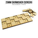 25mm Skirmisher (Screen) Movement Trays - Bards & Cards