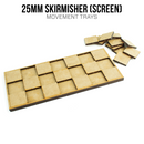 25mm Skirmisher (Screen) Movement Trays - Bards & Cards