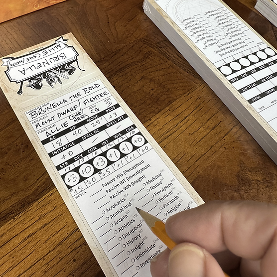 50 Blank Character Trackers for D&D 5th Edition (2024) - Bards & Cards