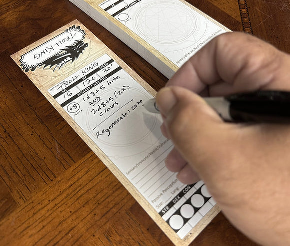 Blank Monster Trackers DnD 5e / 2024 - Bards & Cards