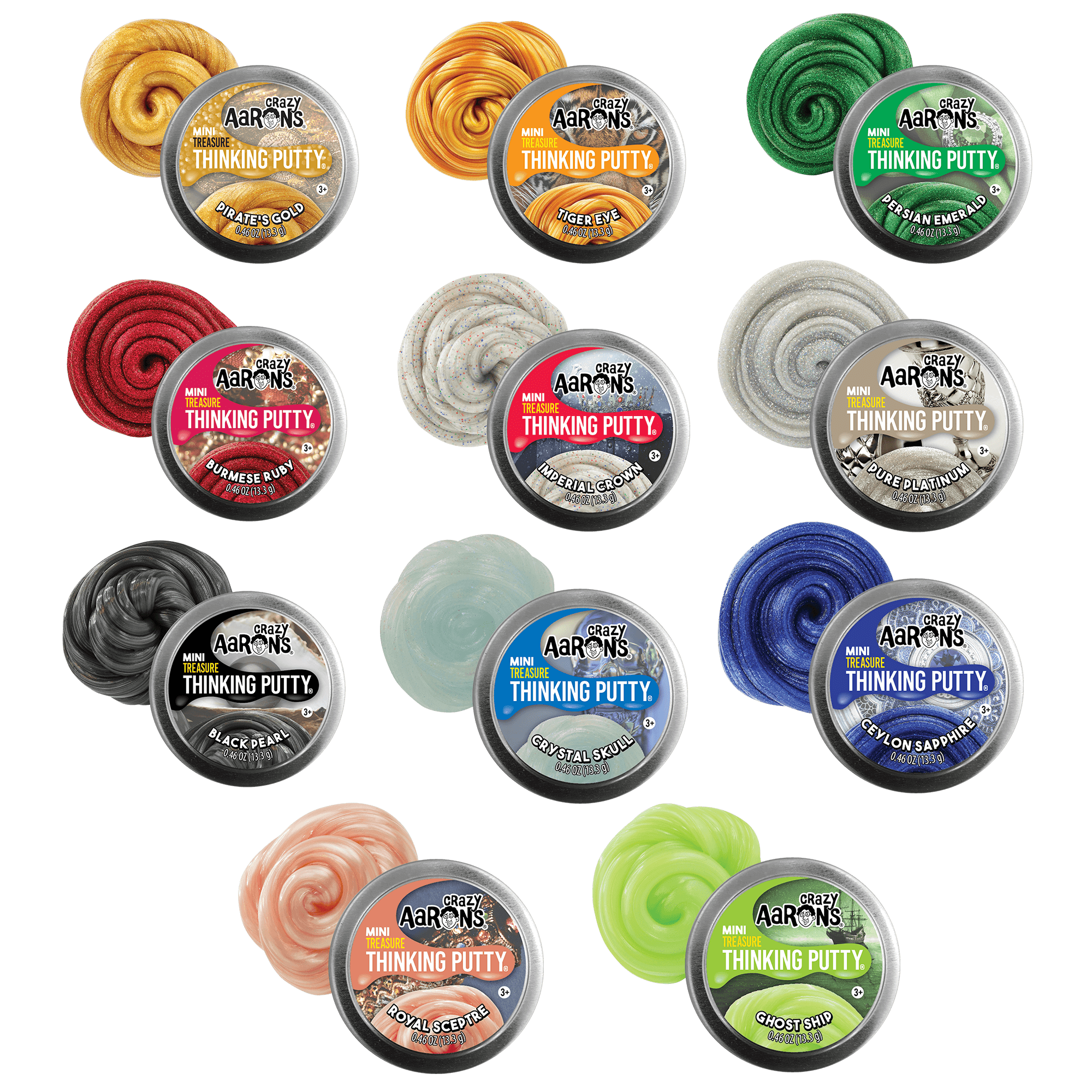 Crazy Aaron's Thinking Putty - Treasure Surprise 2" Tin