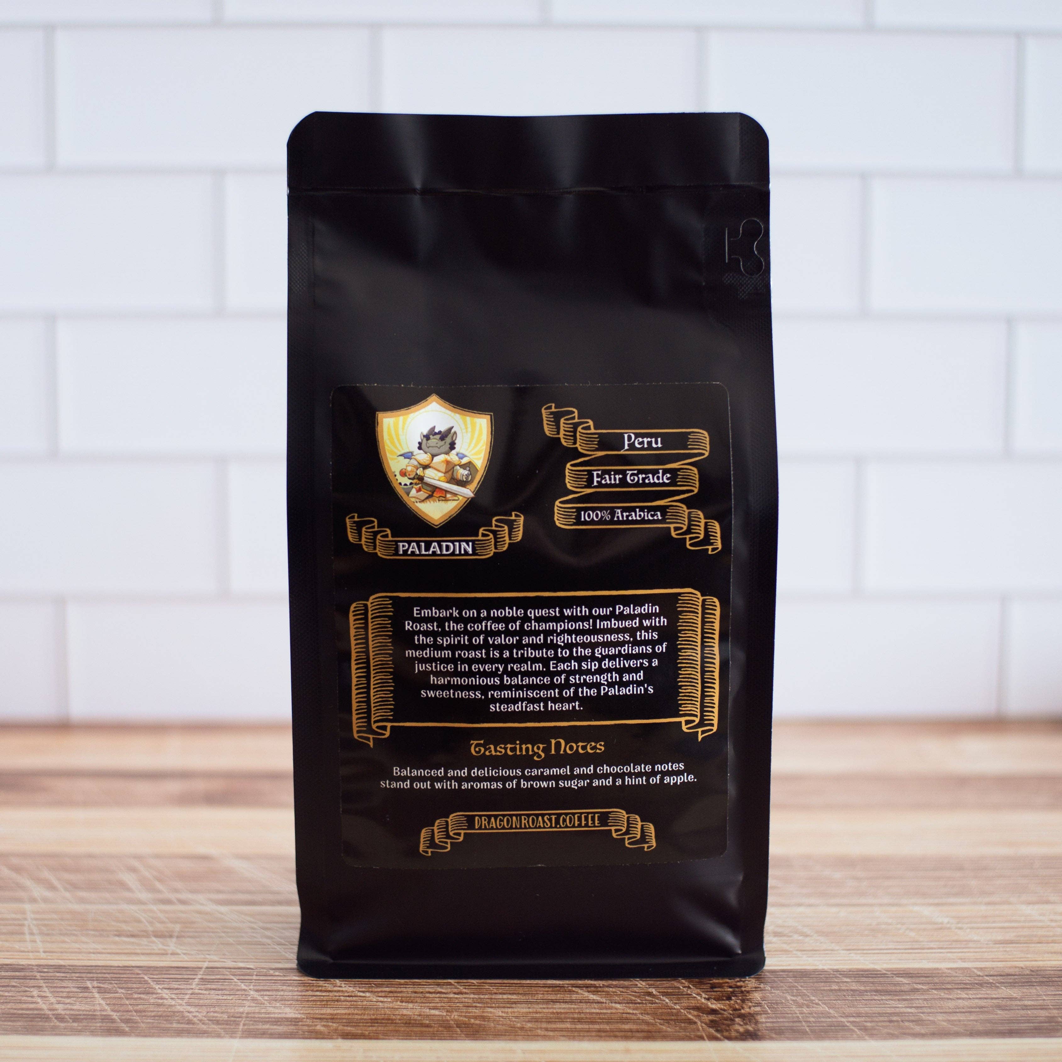 Dragon Roast Coffee - Paladin Roast: 12 oz / Whole Bean - Bards & Cards