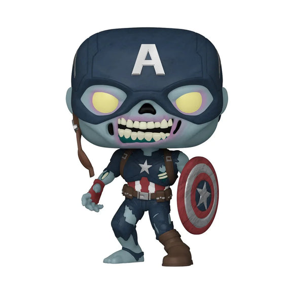 Funko Pop! Marvel's What If: Zombie Captain America - Bards & Cards