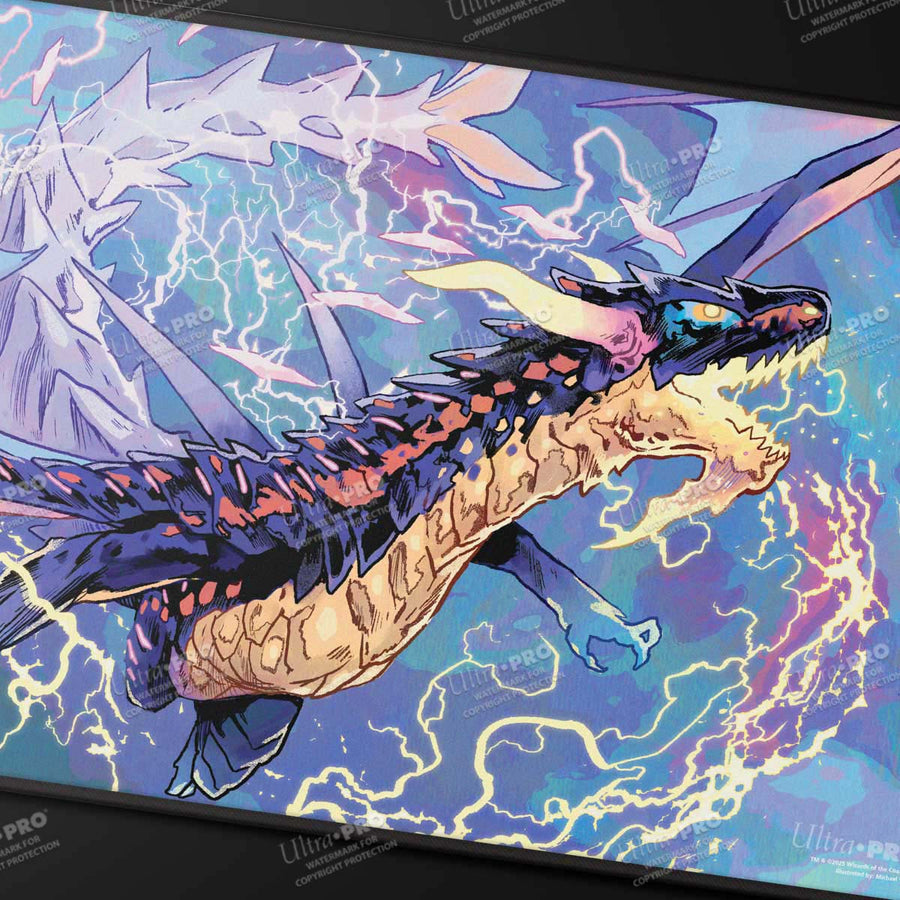 Tarkir: Dragonstorm Neriv, Heart of the Storm Black Stitched Playmat - Bards & Cards
