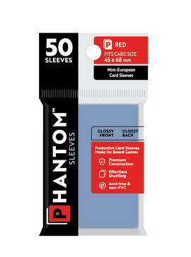 Phantom Sleeves: Red Size (45mm x 68mm) 50 ct - Bards & Cards