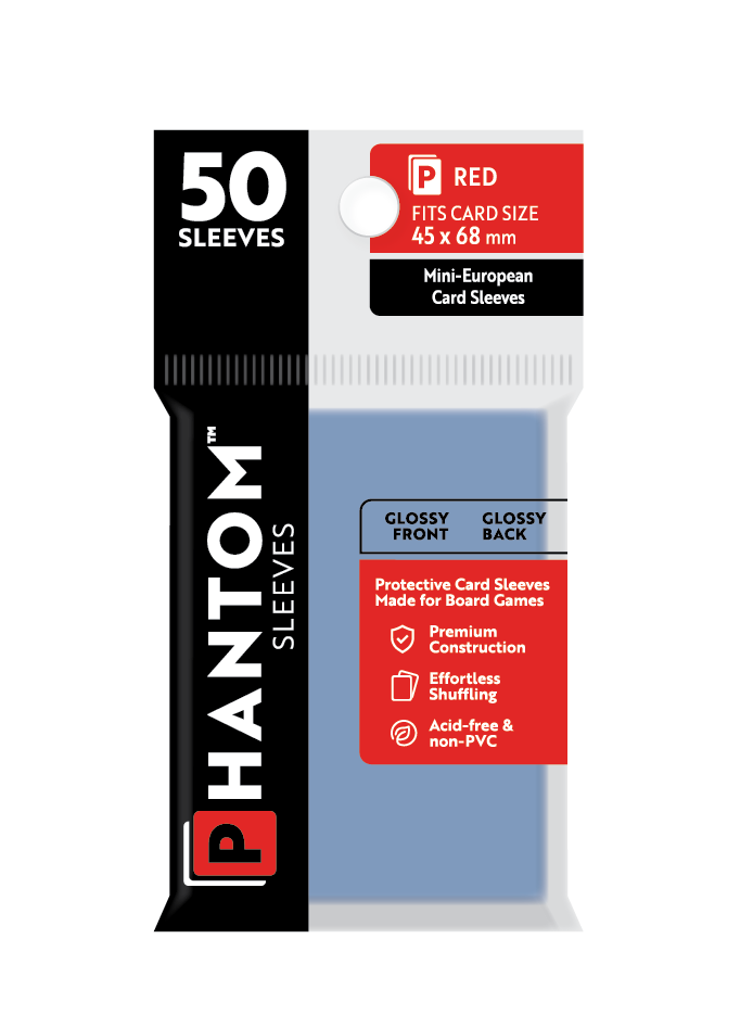 Phantom Sleeves: Red Size (45mm x 68mm) 50 ct