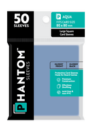 Phantom Sleeves: Aqua Size (80mm x 80mm) 50 ct - Bards & Cards