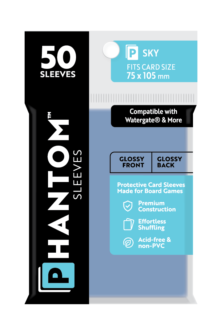 Phantom Sleeves: Sky Size (75mm x 105mm) 50 ct