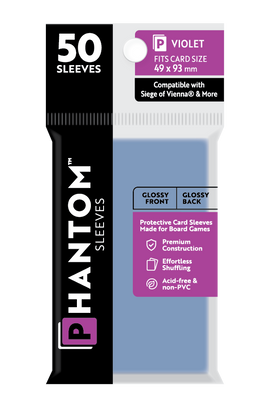 Phantom Sleeves: Violet Size (49mm x 93mm) 50 ct - Bards & Cards