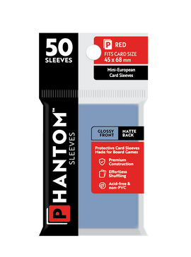 Phantom Sleeves: Red Size (45mm x 68mm) 50 ct - Bards & Cards