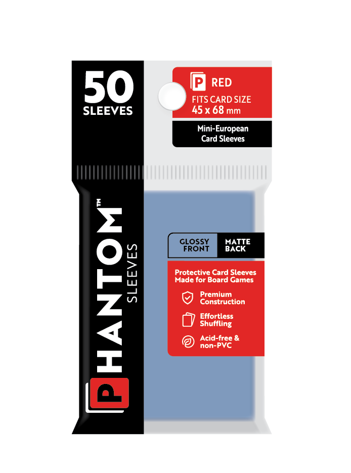 Phantom Sleeves: Red Size (45mm x 68mm) 50 ct - 0