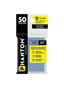 Phantom Sleeves: Yellow Size (41mm x 63mm) 50 ct - Bards & Cards