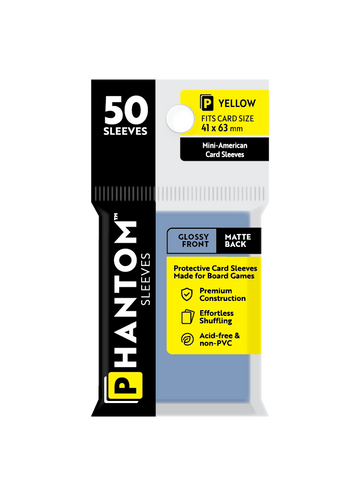 Phantom Sleeves: Yellow Size (41mm x 63mm) 50 ct - Bards & Cards