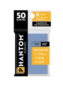 Phantom Sleeves: Gold Size (50mm x 75mm) 50 ct - Bards & Cards
