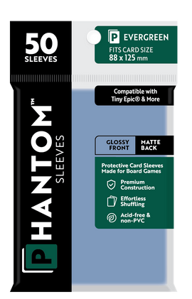 Phantom Sleeves: Evergreen Size (88mm x 125mm) 50 ct - Bards & Cards