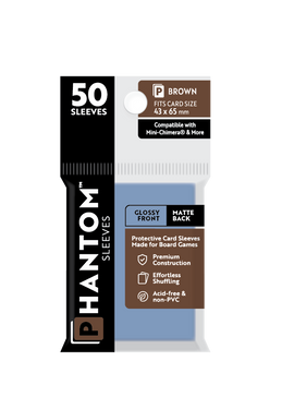 Phantom Sleeves: Brown Size (43mm x 65mm) 50 ct - Bards & Cards