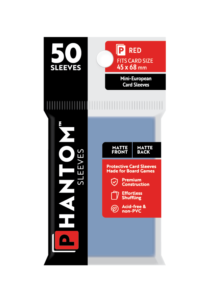 Phantom Sleeves: Red Size (45mm x 68mm) 50 ct