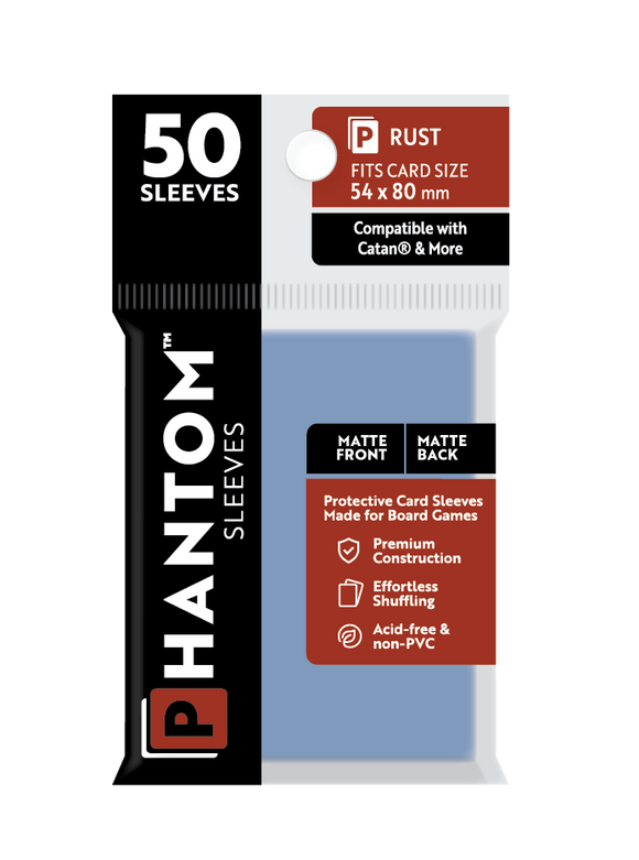 Phantom Sleeves: Rust Size (54mm x 80mm) 50 ct - Bards & Cards