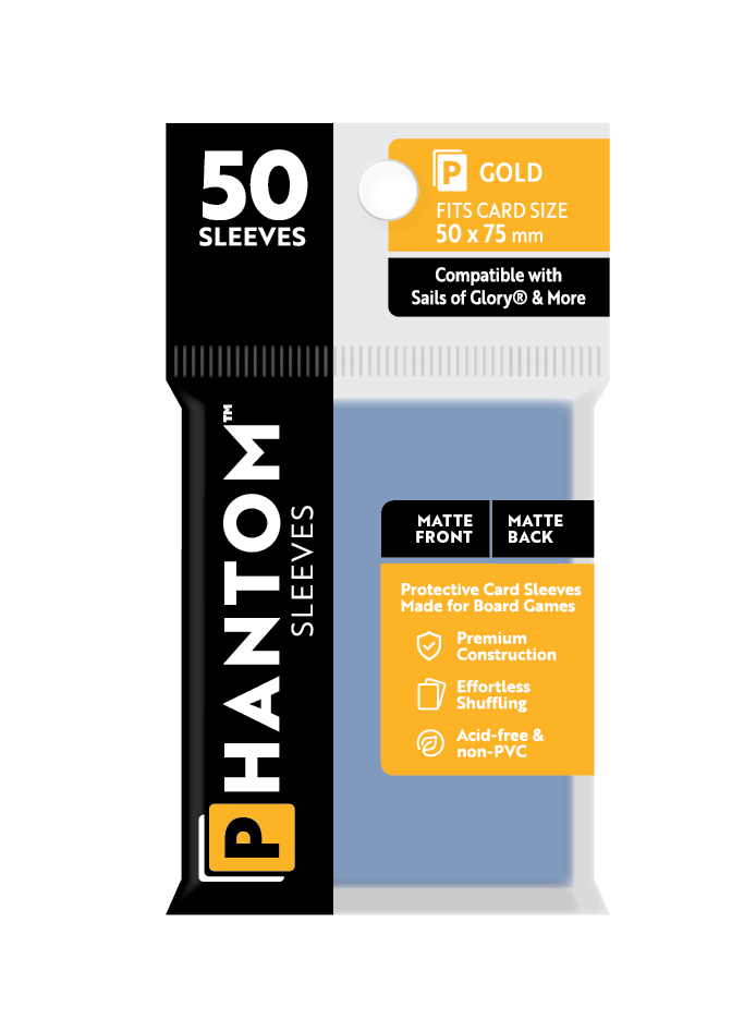 Phantom Sleeves: Gold Size (50mm x 75mm) 50 ct