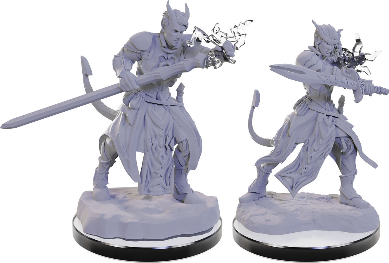 Dungeons & Dragons: Nolzur's Marvelous Unpainted Miniatures - W22 Tiefling Warlocks - Bards & Cards