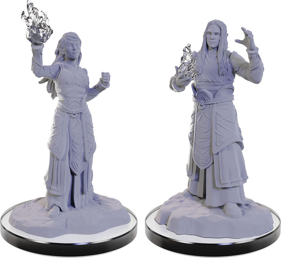 Dungeons & Dragons: Nolzur's Marvelous Unpainted Miniatures - W22 Elf Wizards - Bards & Cards