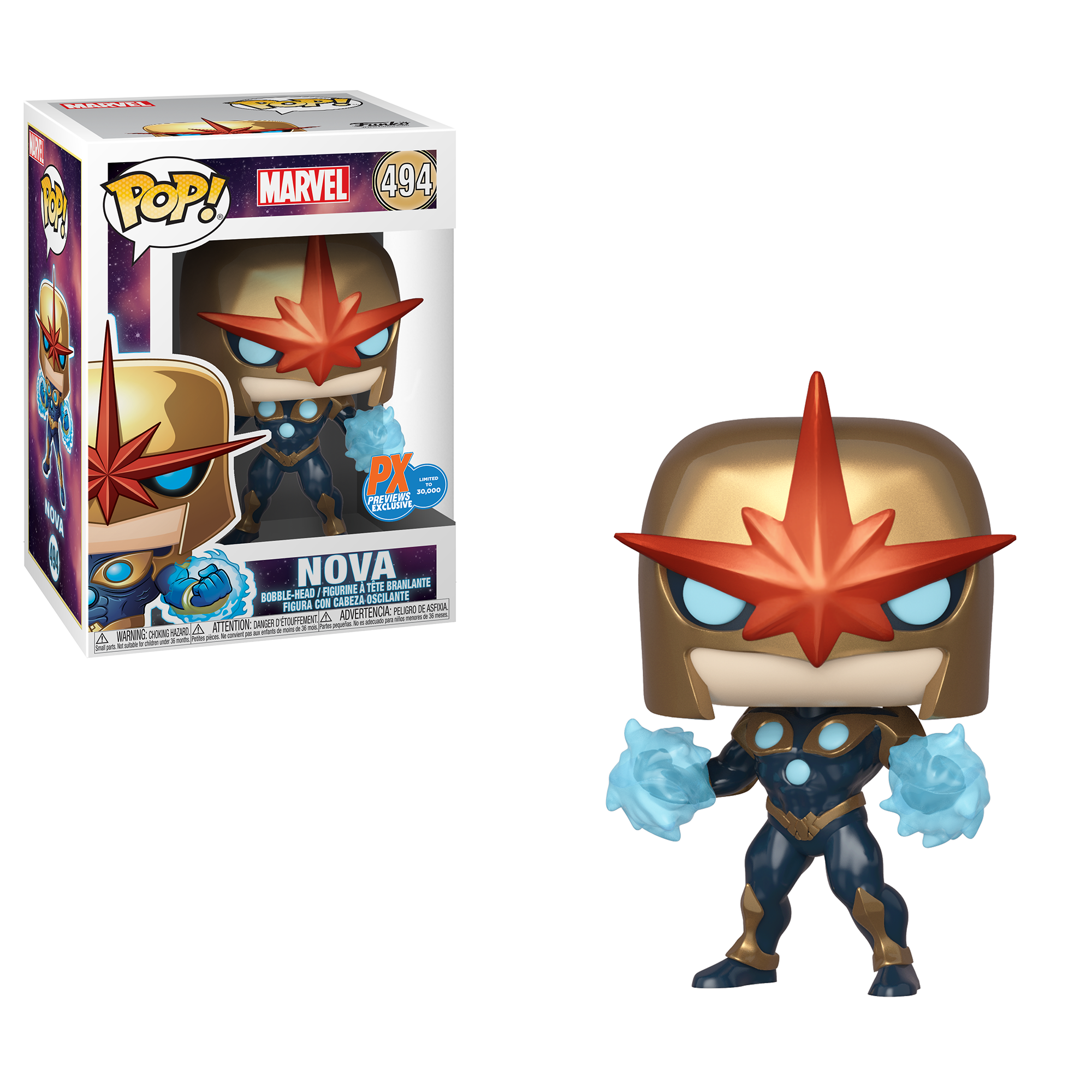 Funko POP! Marvel - Nova Vinyl Figure Previews Exclusive (PX) #494 [NOT 100% MINT]