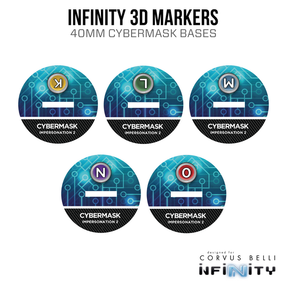 Infinity 3D Markers: Cyberghosts (25mm Cybermask) - Bards & Cards