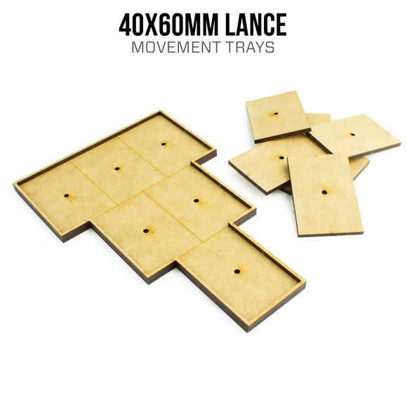 40mm x 60mm Lance Movement Trays - Bards & Cards