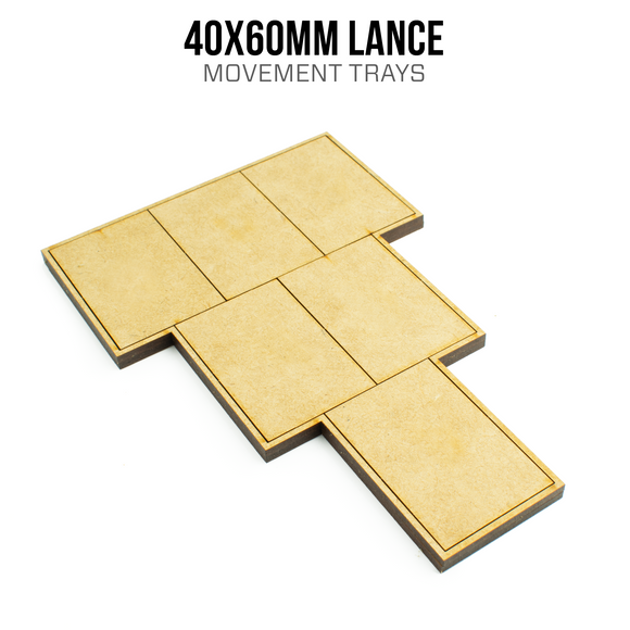 40mm x 60mm Lance Movement Trays - Bards & Cards