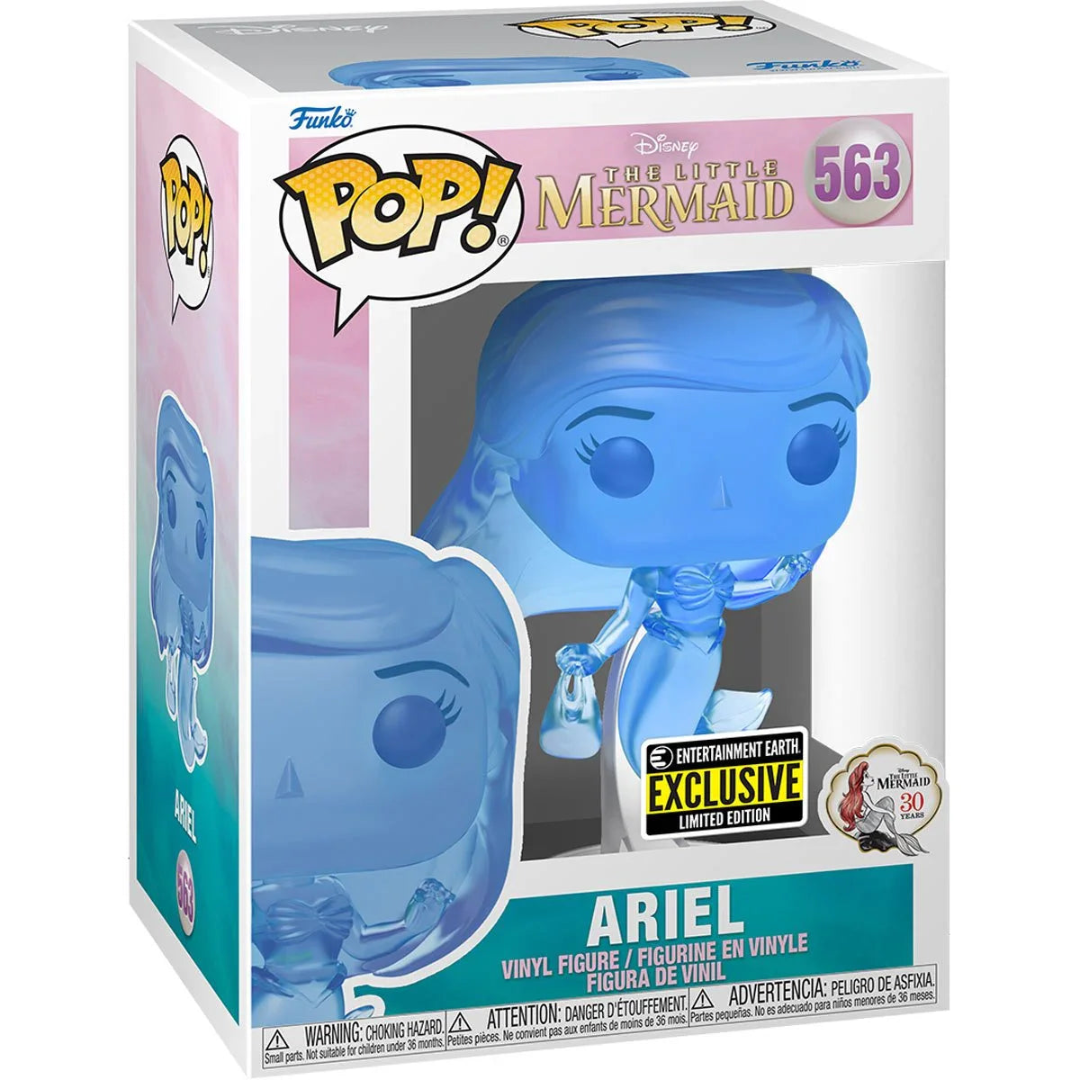 Funko Pop! The Little Mermaid - Ariel Blue Translucent - Entertainment Earth Exclusive - Bards & Cards