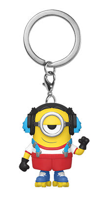 Funko POP! Keychain: Minions 2 - Roller Skating Stuart Pocket Keychain - Bards & Cards