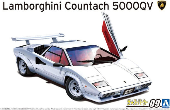 Aoshima: Initial D - 85' Lamborghini Countach 5000QV 1/32 Scale Model Kit #9 - Bards & Cards