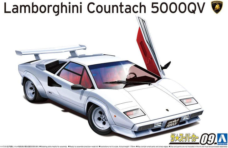 Aoshima: Initial D - 85' Lamborghini Countach 5000QV 1/32 Scale Model Kit #9 - Bards & Cards