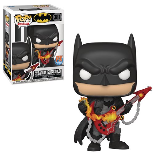 Funko POP! Batman Dark Nights - Death Metal Batman (Guitar Solo) Vinyl Figure #381 Preview Exclusives (PX) [READ DESCRIPTION] - Bards & Cards