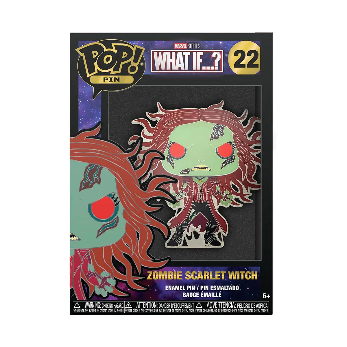 Funko Pin: Marvel's What If Zombie Scarlet Witch Glow-in-the-Dark - 0