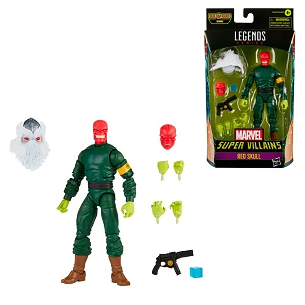 Super Villians Marvel Legends - Red Skull 6-Inch Action Figure (Xemnu Build-A-Figure) - Bards & Cards