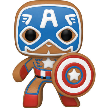 Funko Pop! Marvel Holiday: Captain America - Bards & Cards
