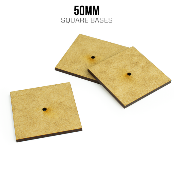 50mm Square Bases - Bards & Cards