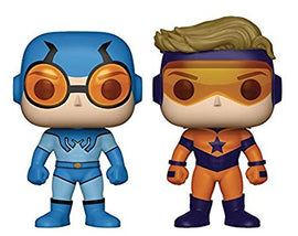 Funko POP! DC Super Heroes - Blue Beetle and Booster Gold 2-Pack Preview Exclusives (PX) (NOT 100% MINT) - Bards & Cards