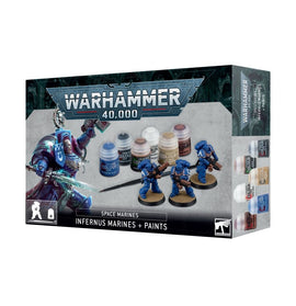 Warhammer 40k Space Marines: Infernus Marines + Paints Set - Bards & Cards