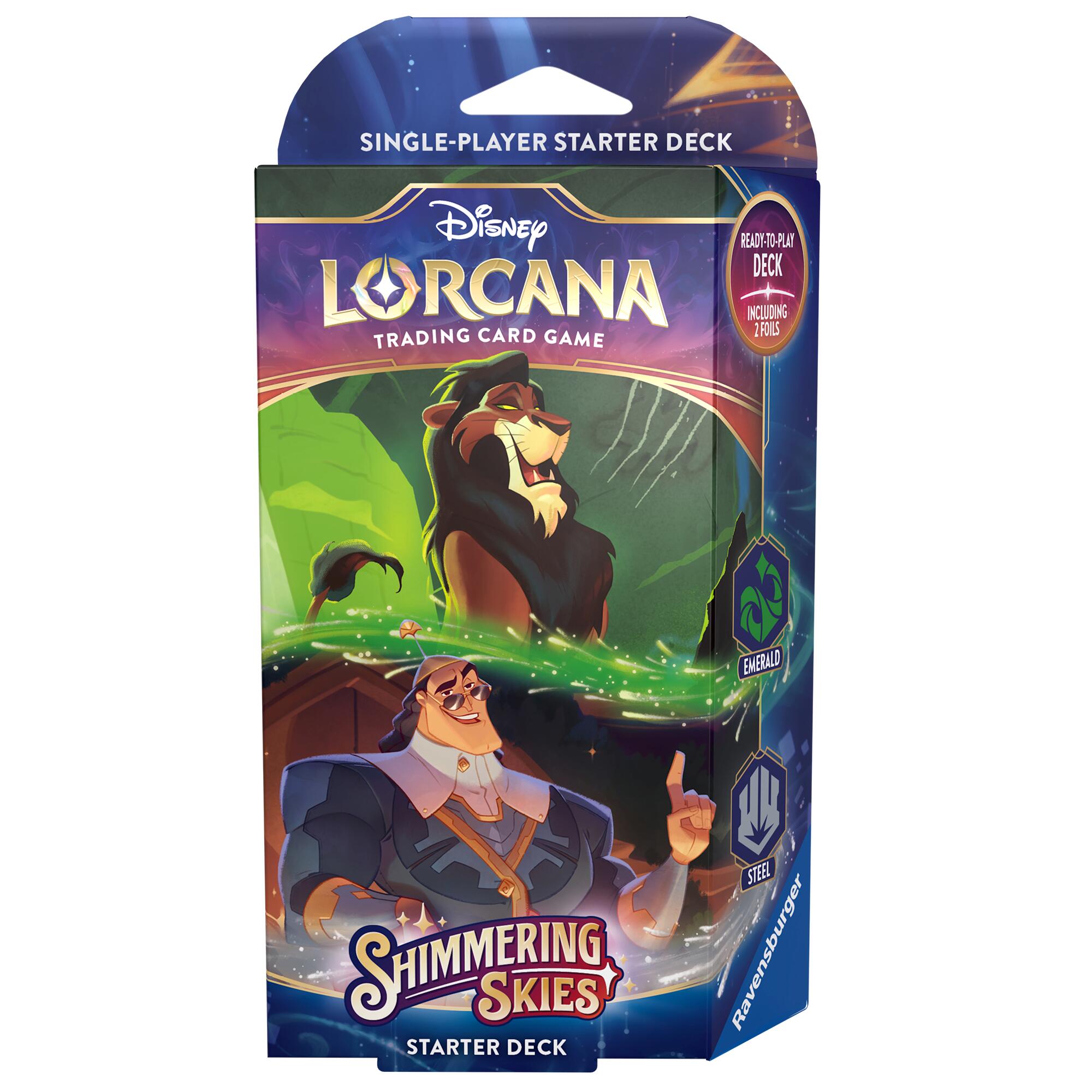 Disney Lorcana: Shimmering Skies - Starter Deck (Emerald & Steel) - Bards & Cards