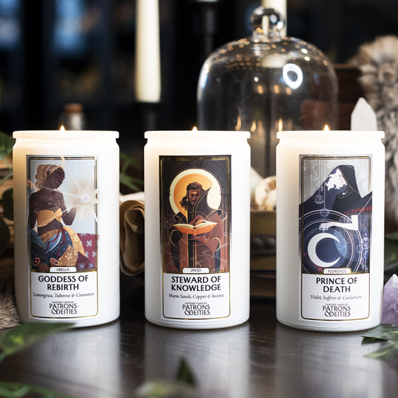 Cantrip Candles - Florence, Prince of Death 16 oz. - Bards & Cards