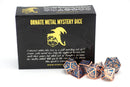 Solid Metal Molded Mystery Box Dice Set - Bards & Cards