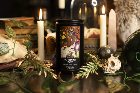 Cantrip Candles - Maevenon, Patron of Faces 16 oz. - Bards & Cards