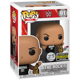 Funko Pop! WWE: The Rock with Championship Belt - Entertainment Earth Exclusive - Bards & Cards