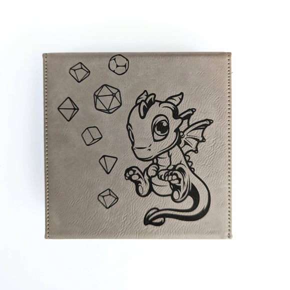 Adoragon - Vegan Leather Dice Box: Chestnut - Bards & Cards