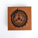 Dragon Circle  - D&D - Vegan Leather Dice Box - Bards & Cards