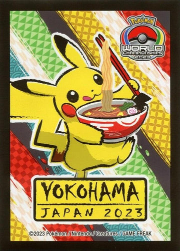 Card Sleeves - 2023 Japan International Championship Pikachu Ramen (64 Pack) - Bards & Cards