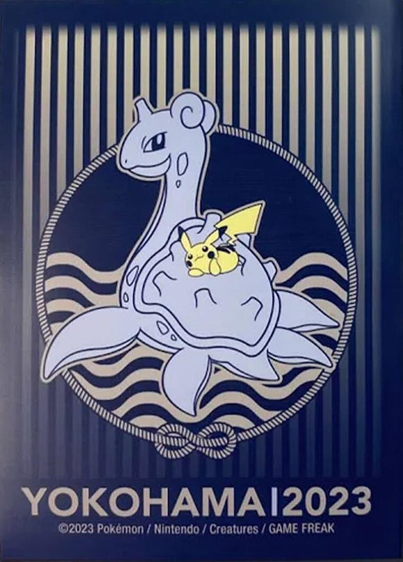 Card Sleeves - 2023 Japan International Championship Pikachu Riding Lapras (64 Pack) - Bards & Cards