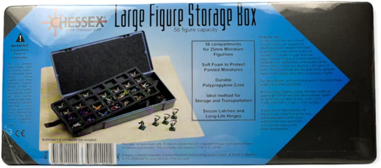 Chessex 56ct Large Figure Storage Box - Bards & Cards
